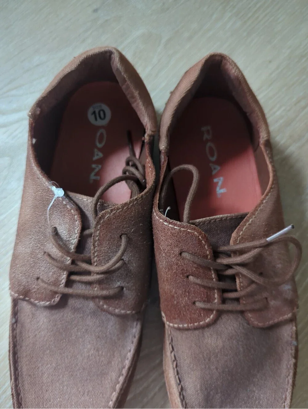 ROAN Rae Slip On Sneakers Brown full-grain leather Sneakers 10 Slip On New